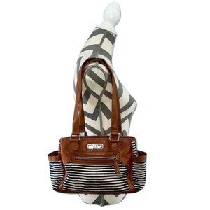 Time and Tru Jemma Nautical Striped Satchel